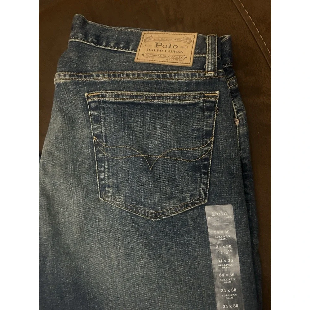Polo Ralph Lauren Sullivan Slim Jeans Mens 34X30  Blue Stretch Denim